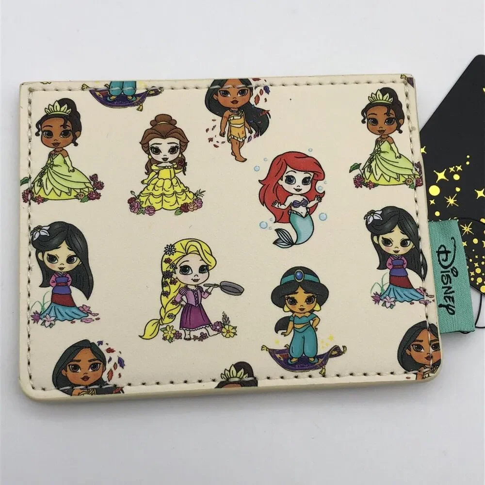 Loungefly Disney Wallet Princess Slim ID Cardholder Young Belle Rapunzel Ariel